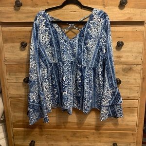 Bell Sleeve peplum top